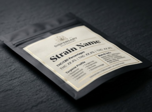 How to read a Cannabis label - close-up showing THC percentage and terpene profile, New Jersey dispensary